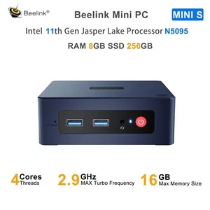 Beelink MINIS Intel 11th N5095 Gaming Office Home Mini PC 8GB 256GB Design PC 4K - Picture 1 of 24