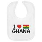 'I Love Ghana' Soft Cotton Baby Bib (BI00043748)
