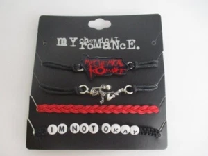 MCR My Chemical Romance Cord Bracelets The Black Parade Not Okay Gerard Way Tour - Picture 1 of 5