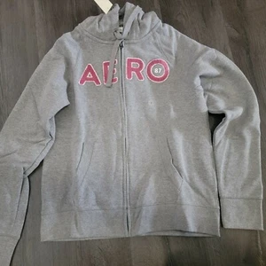 CHENILLE AEROPOSTALE ZIP HOODIE...GRAU/ROSA GRÖSSE XS - Bild 1 von 12