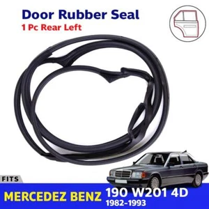Weatherstrip Door Seal Rubber Rear LH Fits Mercedes Benz 190 W201 4D 1982-93 New - Imagen 1 de 6