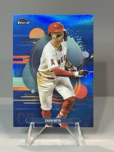 2025 Topps Finest Zach Neto Purple Checkerboard Refractor Uncommon /99 Angels - Picture 1 of 2