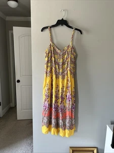 Anthropologie Colorful Floral Cropped Jumpsuit Sz S Adjustable Strap - Picture 1 of 15