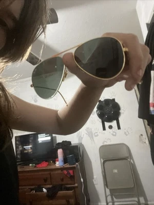 Gafas de sol vintage B&L RayBan aviador marco de metal dorado Foto 1 de 3