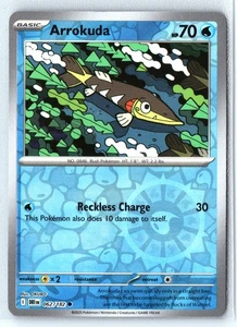 Arrokuda 062/182 Pokemon TCG Scarlatto e Viola Destinato Rivali Reverse Holo Raro - Foto 1 di 1