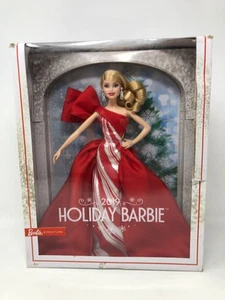 Barbie Holiday 2019 Holiday Blonde, Red and White Gown Doll - Picture 1 of 8
