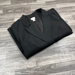 H&M Button Front Long Sleeve Black Blazer Suit Jacket Men's Size Large - Picture 1 of 9