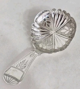 Antike Sterling Silber Teedose Löffel. Birmingham 1832. Von Taylor & Perry - Bild 1 von 24