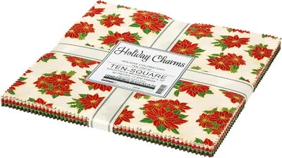 Ten-Square Holiday Charms Holiday Colorstory Layer Cake Fabric Precuts M536.25 - Image 1 of 2