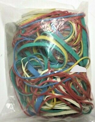 Coloured Rubber Elastic Bands Assorted Sizes Large, Small, Thick 200g • 4.11£