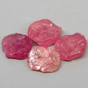 EMINENT SET! 13.15ct.Top Crimson Red Pink Ruby Mozambique Shapeless Rough 9x7mm. - Picture 1 of 4