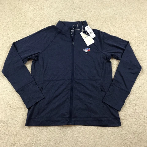Tommy Bahama Toronto Blue Jays Womens Large Full Zip Sweater Blue Island Zone Cover