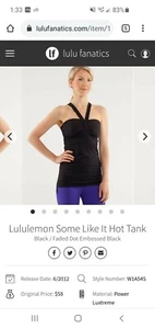 Lululemon-Some Like it Hot Tank-NWT-Sz 10-Black - Bild 1 von 12