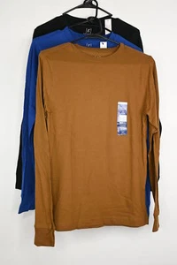 Men's George Long Sleeve Crewneck Tees 3-Pack Multicolor XS(30-32) - Picture 1 of 4