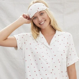 L.A Hearts for PacSun Flower Print Eye Mask Pajama Top Set Women’s Size S - Picture 1 of 11