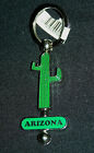 ARIZONA Green Cactus Key Chain Silver Tone Keychain