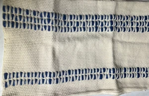 Pottery Barn Reed Striped Lumbar Pillow Chambray 16 x26" - Picture 1 of 1