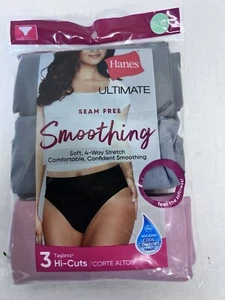 Hanes Ultimate Seam Free Smoothing Hi-Cut Panty Size 8/XL 3Pack New - Picture 1 of 8