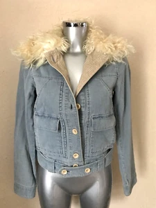 CHLOE - VESTE JEAN VELOURS COTELE - BLEU - TAILLE 36fr - - Imagen 1 de 6