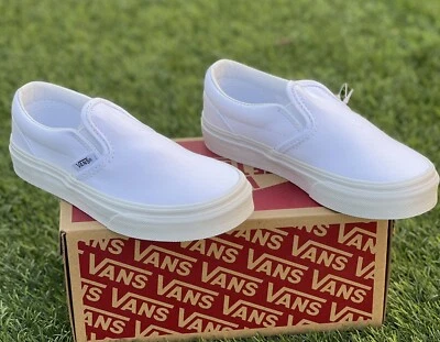 Zapatos Vans sin cordones color blanco verdadero para jóvenes Foto 1 de 4