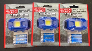 OPEN TRAILS SERIES BLUE ALERT 100 LUMENS MULTI-MODE HEADLAMP Lot of 3 - Picture 1 of 3