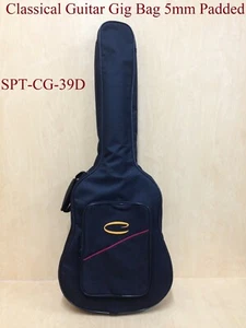 Caraya Economy Classical Guitar Soft Bag,Black,BackPack,5mm Padded, SPT-CG-39D - Picture 1 of 11