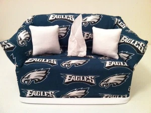  NFL Philadelphia Eagles Tissue Box Cover Handmade (weiß) - Bild 1 von 12