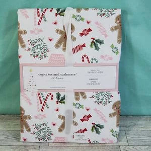 Cupcakes and Cashmere Gingerbread Christmas Tablecloth - Festive 60"x 84" Holida - Picture 1 of 11