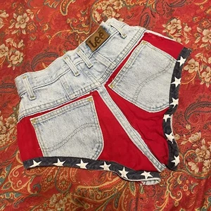 vtg Fredricks Of Hollywood Lee American Flag hot pants booty shorts daisy dukes - Picture 1 of 17