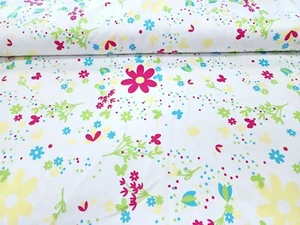 Ditzy Floral Cotton Sateen Shirting  Fabric Flowers  By the Yard    - Picture 1 of 3