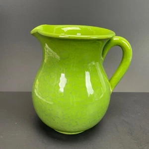 Dipinto A Mano Hand-Painted Strawberries Creamer Tiny Pottery Pitcher Italy 5” - Picture 1 of 9