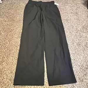 Good American Wide Leg Track Pants Black Elastic Waist Casual Athletic Size 2 - Picture 1 of 8