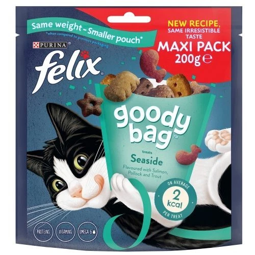 Felix Goody Bag Cat Treats Seaside Mix 200g (Pack of 5)