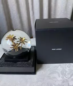 Globo de Nieve Saint Laurent Palmera Negro y Dorado Raro Limitado Usado JAPÓN - Imagen 1 de 9