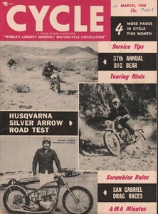 1958 March Cycle - Vintage Motorcycle Magazine Back-Issue - Picture 1 of 4