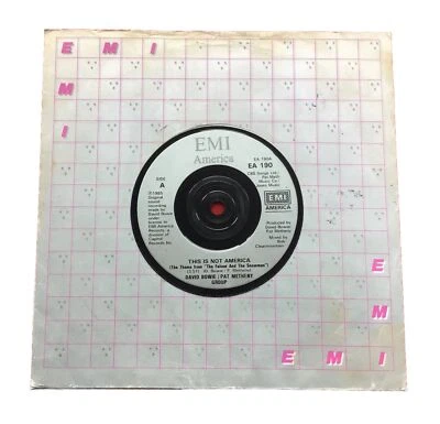 E123, This Is Not America, David Bowie Pat Metheny, Group, 7"Single Excellent - Image 1 of 4