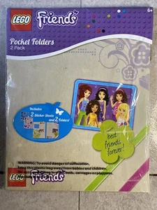 New LEGO Friends POCKET FOLDER & Sticker Sheet 2-Pack School Girls Best Friends - Picture 1 of 9