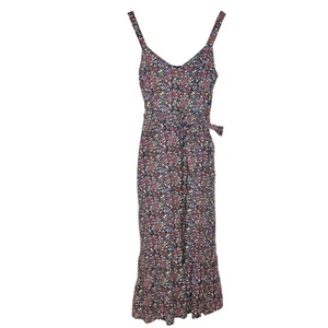 J Crew Microfloral Leinen Maxikleid Damen Größe 4 Rüschen Cottagecore romantisch - Bild 1 von 10