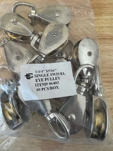 1-1/4" X 5/16" SINGLE SWIVEL EYE ZINC PULLY PK. 10 - Picture 1 of 2