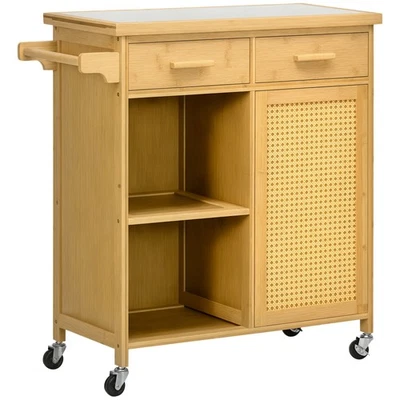 Kitchen Trolley Storage Trolley with Drawer, Cupboard, Levels, Towel Rail - Image 1 of 4