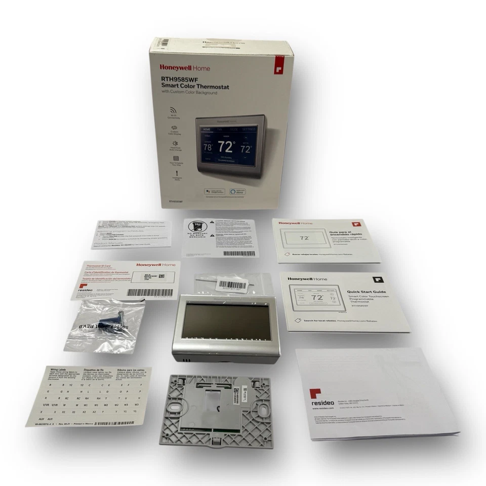 Honeywell Thermostat RTH9585WF1004 Wi-Fi Smart Color  7 Day Programmable Foto 1 de 4