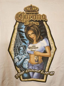 Vintage Corona Extra Shirt "The Good Life" Good Girl Brunette T-Shirt Large ODM 2001 - Bild 1 von 8