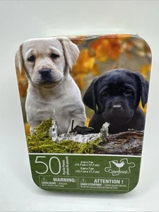 NEW 2 Labs Puzzle Tin - 50 pieces - Great gift idea/stocking stuffer! 5x7" - Picture 1 of 4