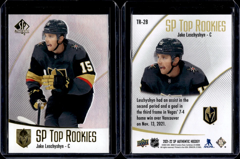 2021-22 SP Authentic Sp Top Rookies Jake Leschyshyn #TR-28 - Image 1 of 1