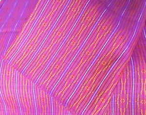 Vintage Thai Silk Genuine Handwoven Brocade Fabric 100x162cm Sarong Skirt - Picture 1 of 14