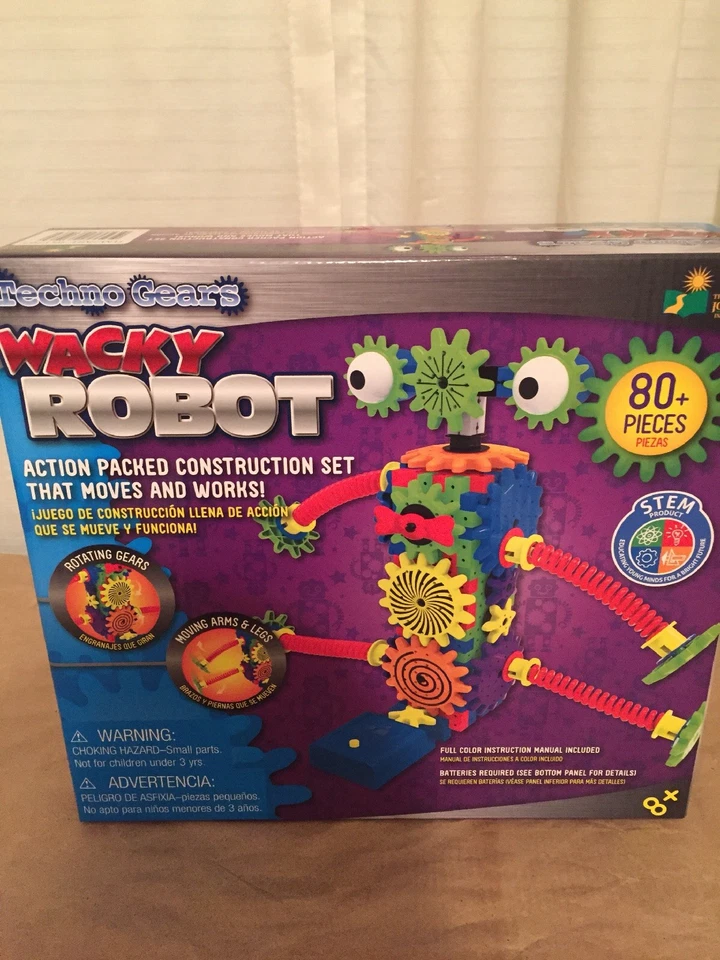 Usedtechno Gears Wacky Robot Construction Set 80 P. Brain Child Award Win
