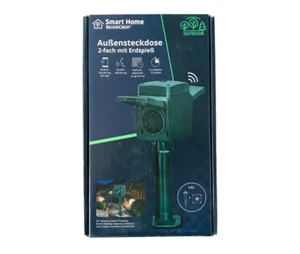 SilverCrest Smart Home Außensteckdose 2 fach mit Erdspieß Garten Outdoor ZigBee - Bild 1 von 4
