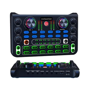 Sound Mixer Microphone Voice Changer For Broadcast Live Streaming Effect PC KTV - Picture 1 of 18