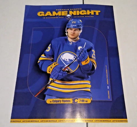 Buffalo Sabres Game Night Program & Arttu Ruotsalainen Mini-Poster 11/18/21 Cover