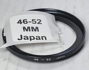 46-52mm Step-Up Lens Filter Metal Ring 46mm-52mm Japan 52 mm 46-52 Stepping Ring - Picture 1 of 9